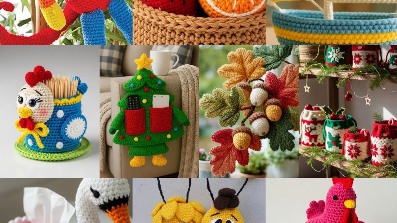 🧶 Самые привлекательные и красивые вязаные изделия ручной работы и идеи для домашнего декора/деко...