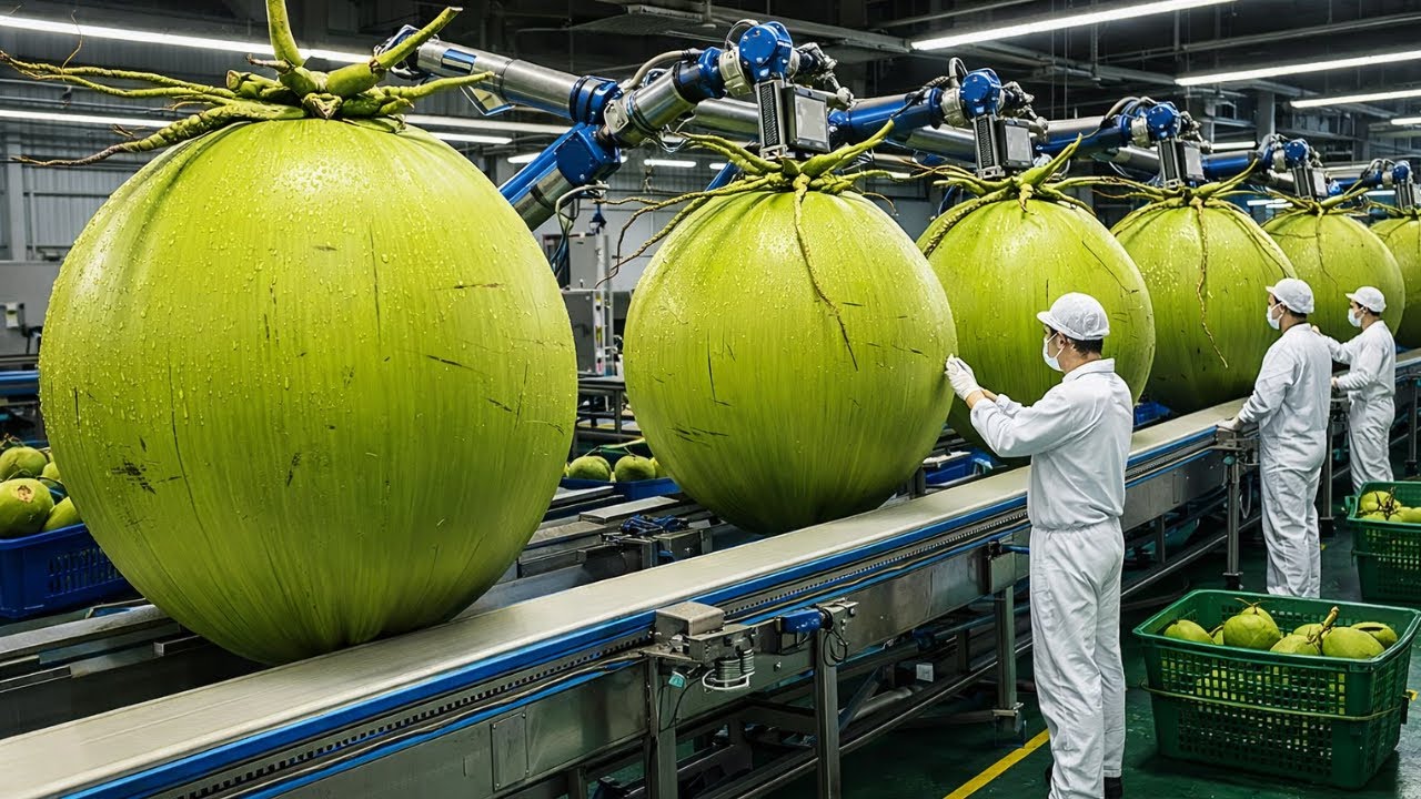 Inside a Modern Coconut Water Factory: From Fresh Coconuts to Pure Bottled Hydration