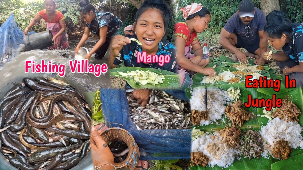 Fishing Village 🐟 | Eating In Jungle | Fish Video