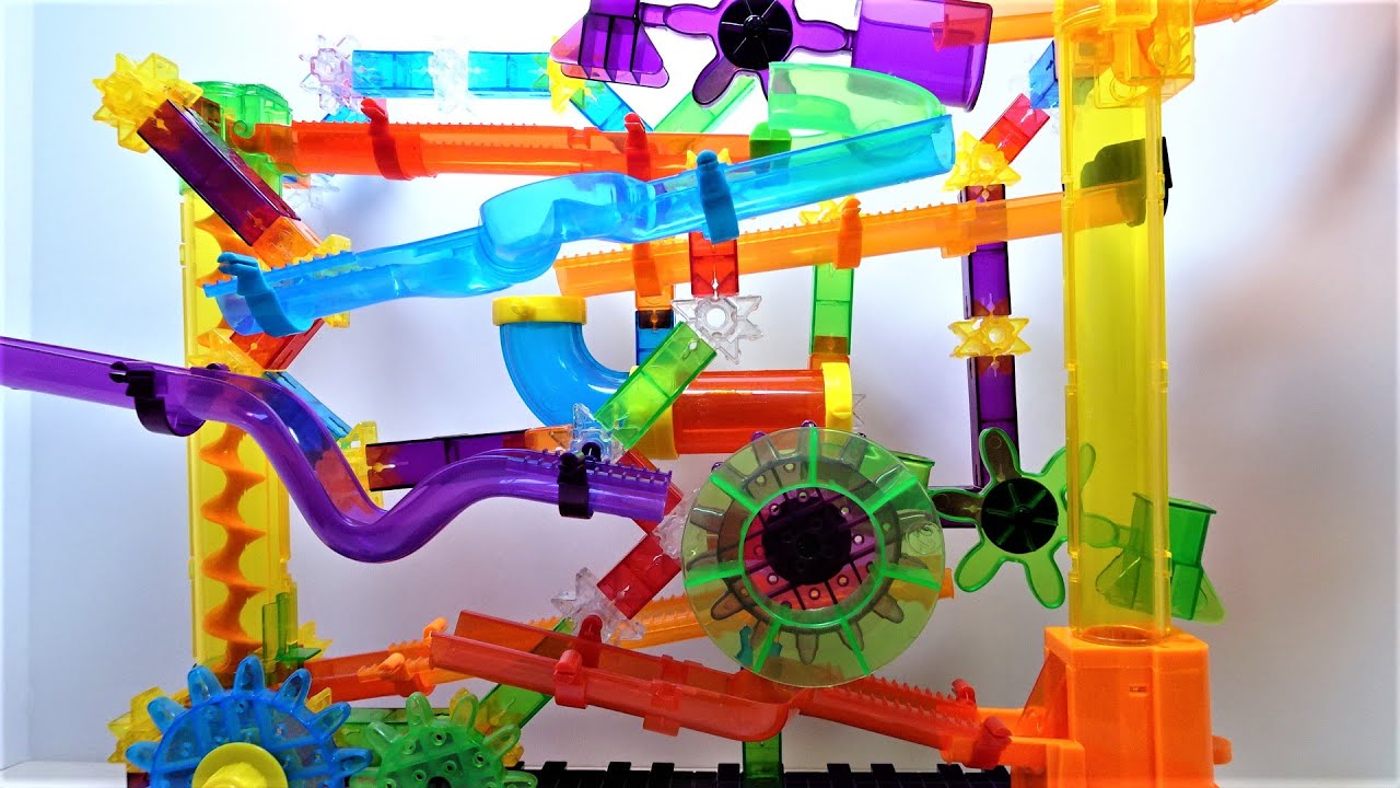 Marble Run Race ASMR.The Learning Journey marble mania Catapult Zany Trax Combo