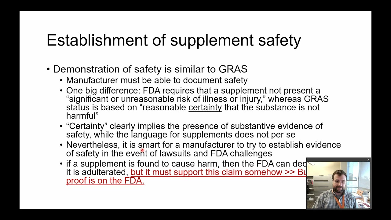 Regulation of Dietary Supplements