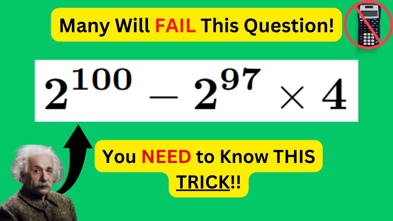 Can you solve THIS Exponential Problem in 10 Seconds? Calculators Not Allowed!