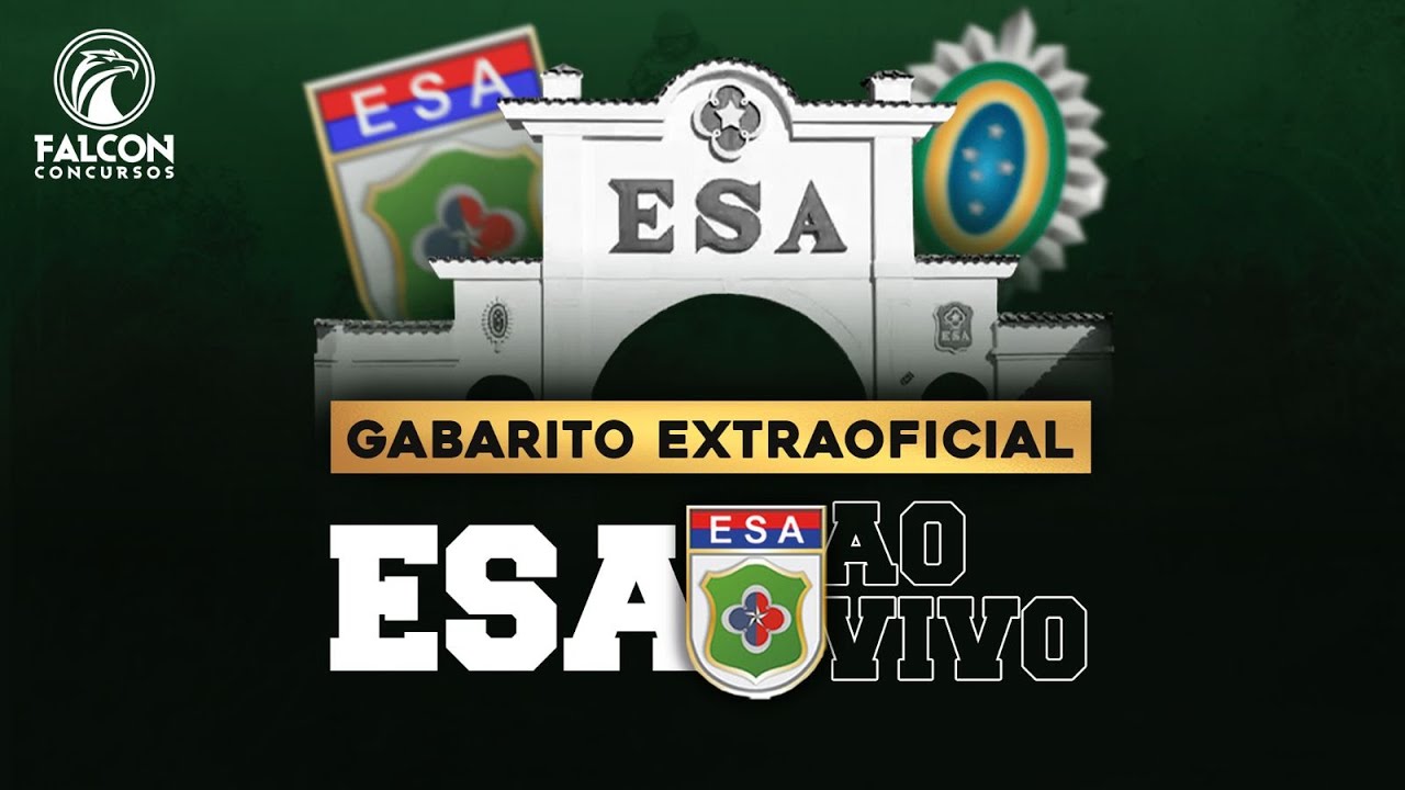 Concurso ESA 2024/2025 | Gabarito Extraoficial - Falcon Concursos (ao vivo)