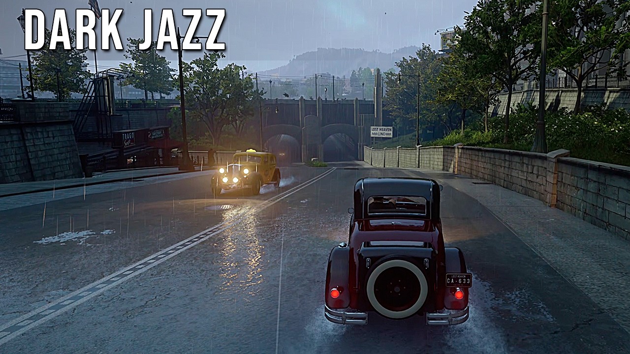 Dark Jazz Music - Rainy Day Drive in Noir City