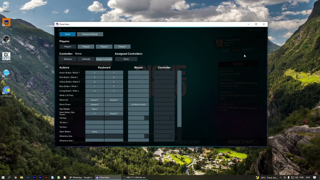 COMO CONFIGURAR UMA GUITARRA NO CLONE HERO