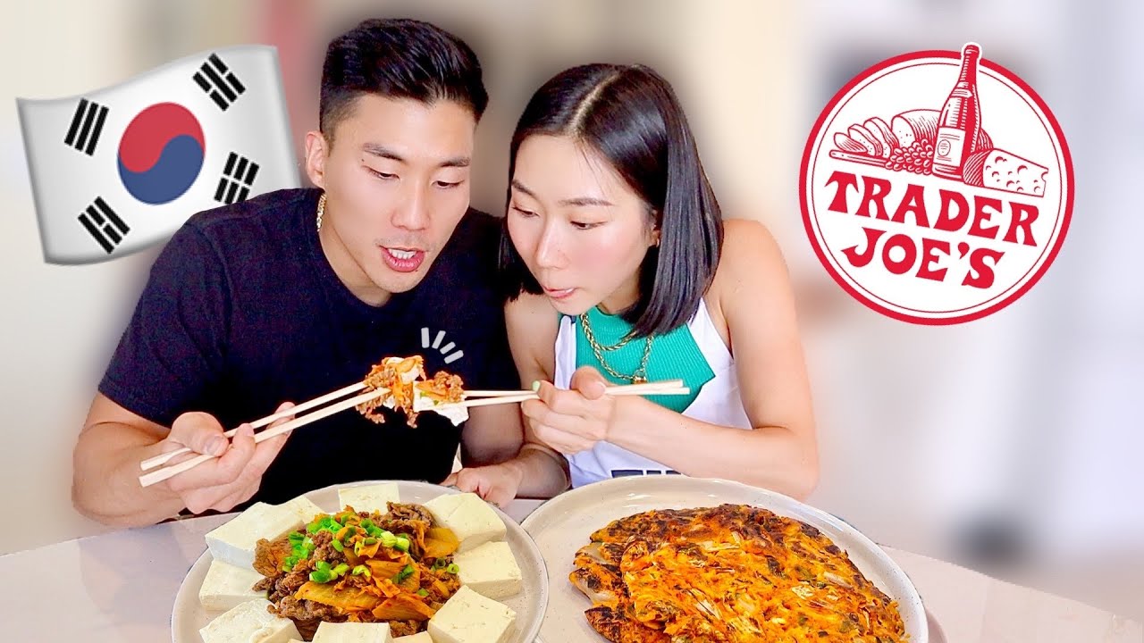 making korean food with trader joe’s groceries 🇰🇷🥢