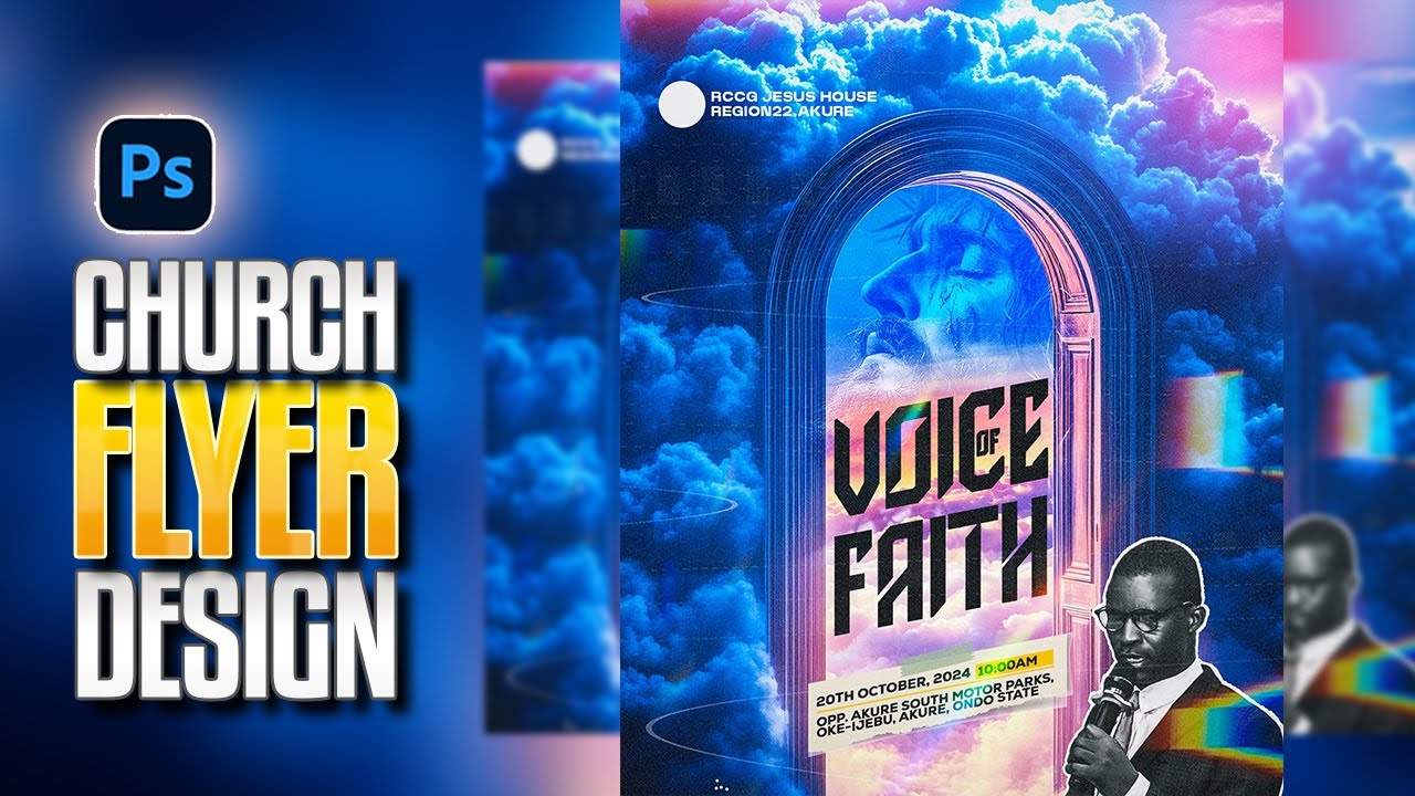 How to Design Church Flyer in Photoshop | Voice of Faith