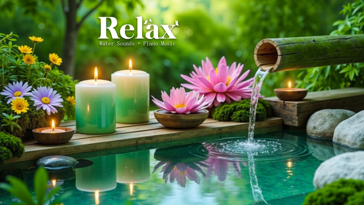Healing of the Mind 🌿 Bamboo Water Sounds & Relaxing Music, Anxiety Relief