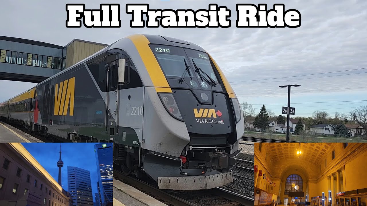 POV Transit Ride on VIA Rail #50 from Toronto to Belleville | Full Ride Video