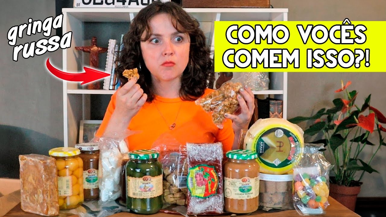 GRINGA provando DOCES RAIZ BRASILEIROS