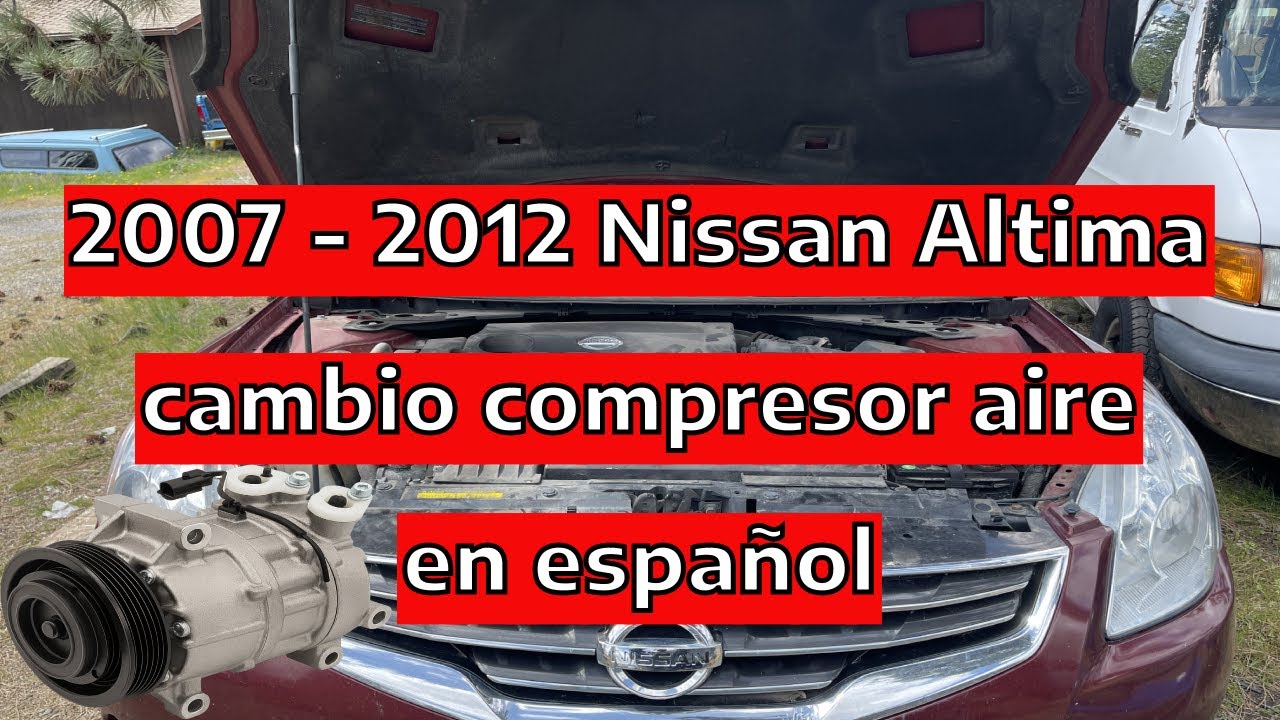 Cómo cambiar el compresor del aire acondicionado en un Nissan Altima 2.5L (2007-2012)