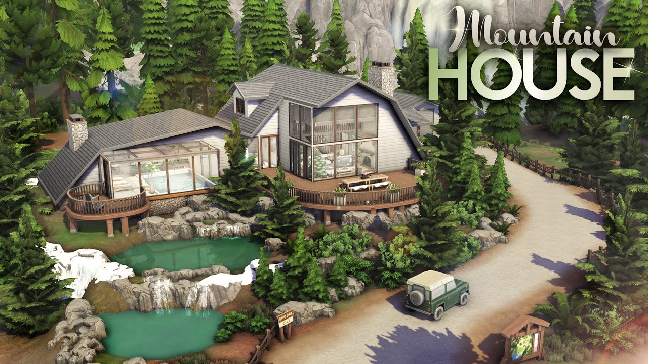 СЕМЕЙНЫЙ ДОМ В ГОРАХ || Дом с 3 спальнями и 3 ванными комнатами и горячим источником || The Sims ...