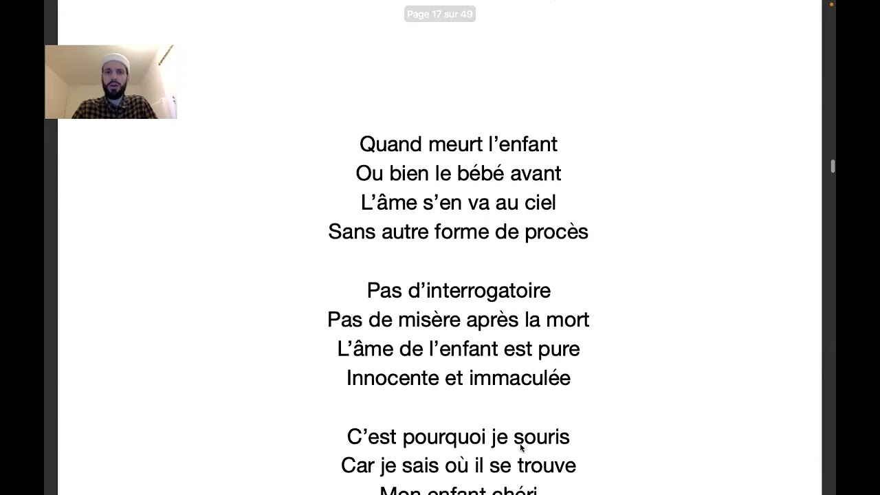 Yahya * Lecture du recueil