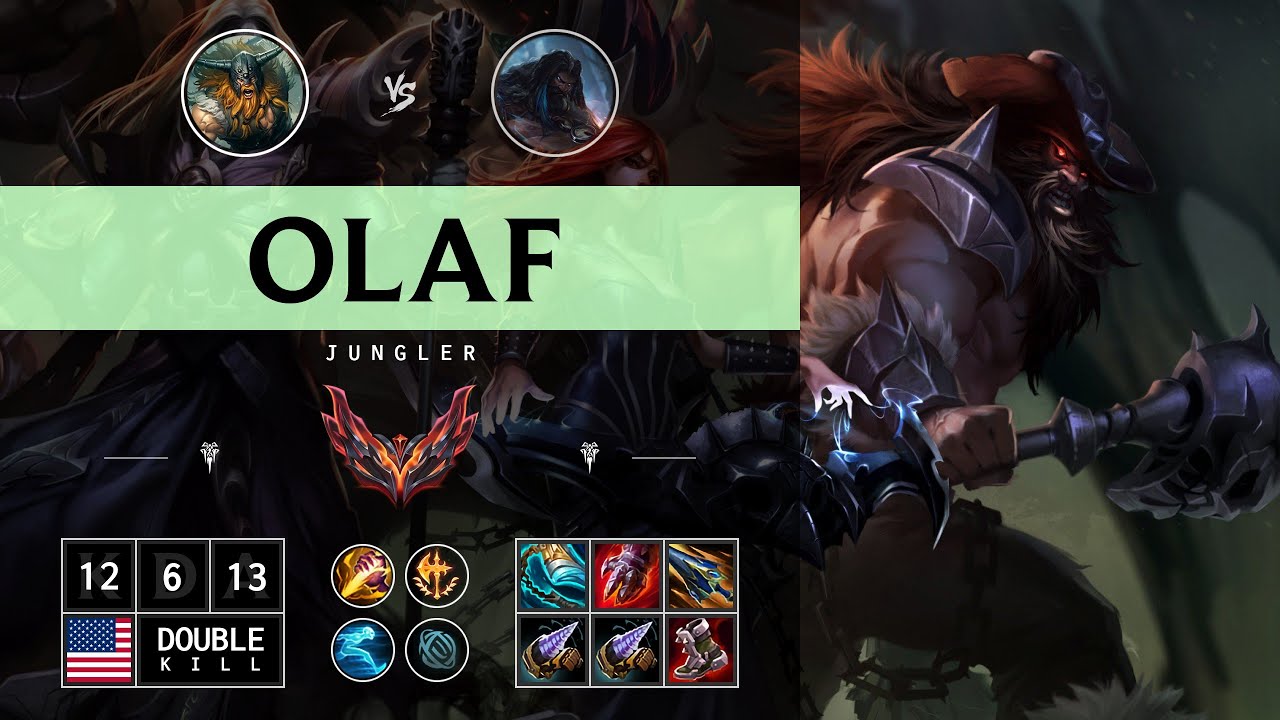 Olaf Jungle vs Udyr - NA Grandmaster Patch 14.12