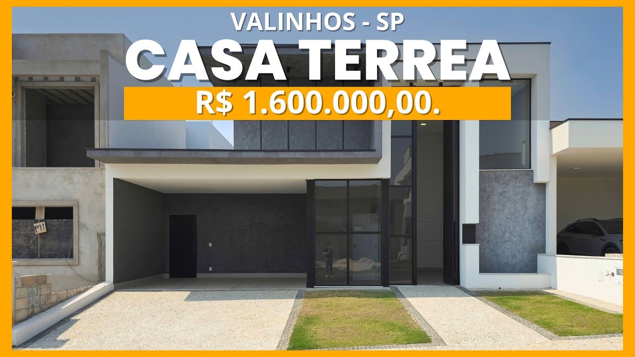 CASA TERREA A VENDA NO RESIDENCIAL MONTALCINO EM VALINHOS/SP