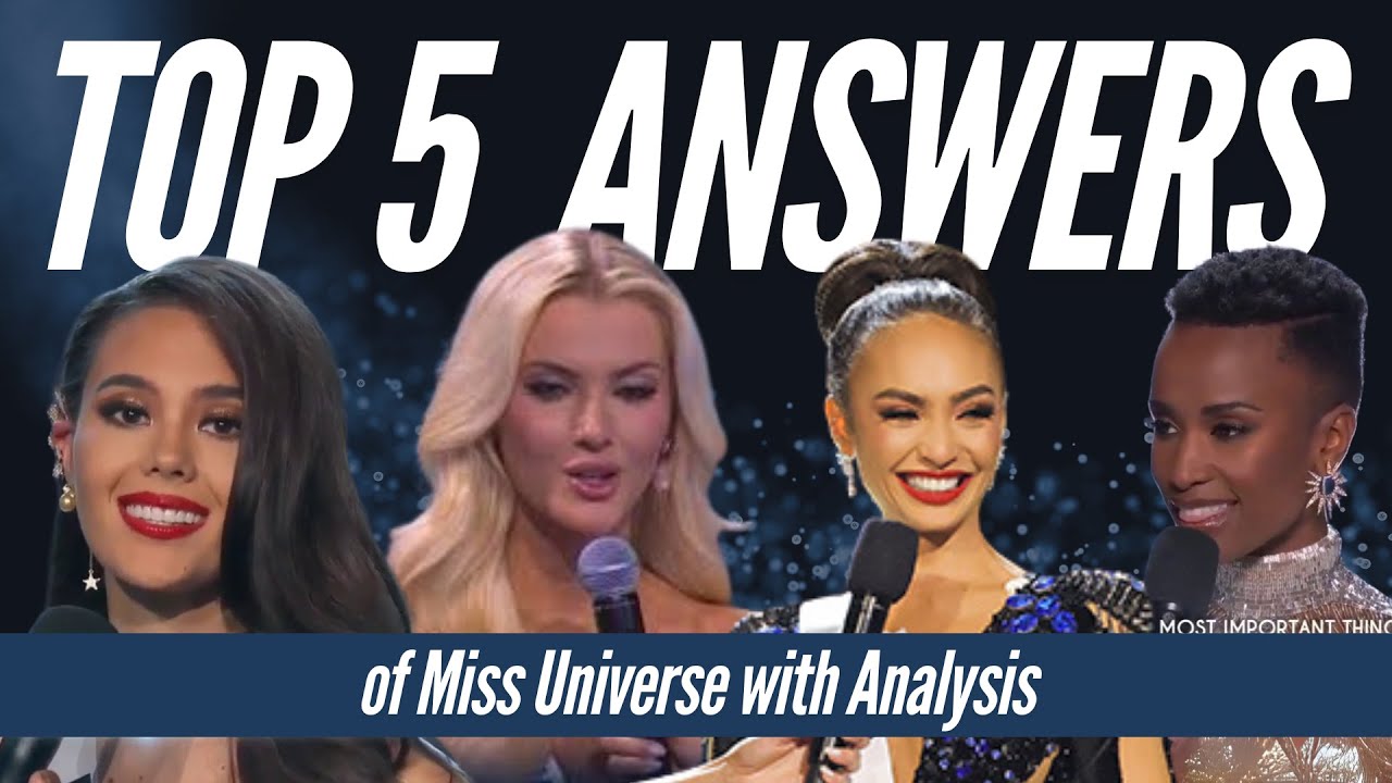 Top 5 Best Winning Answers of MISS UNIVERSE History with Analysis