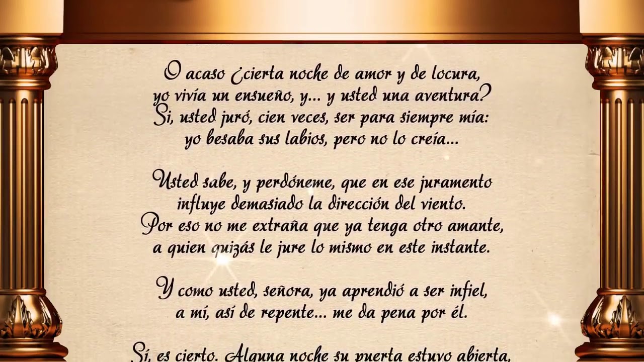 Carta a usted señora de José Ángel Buesa - Recitado por Pablo Martínez