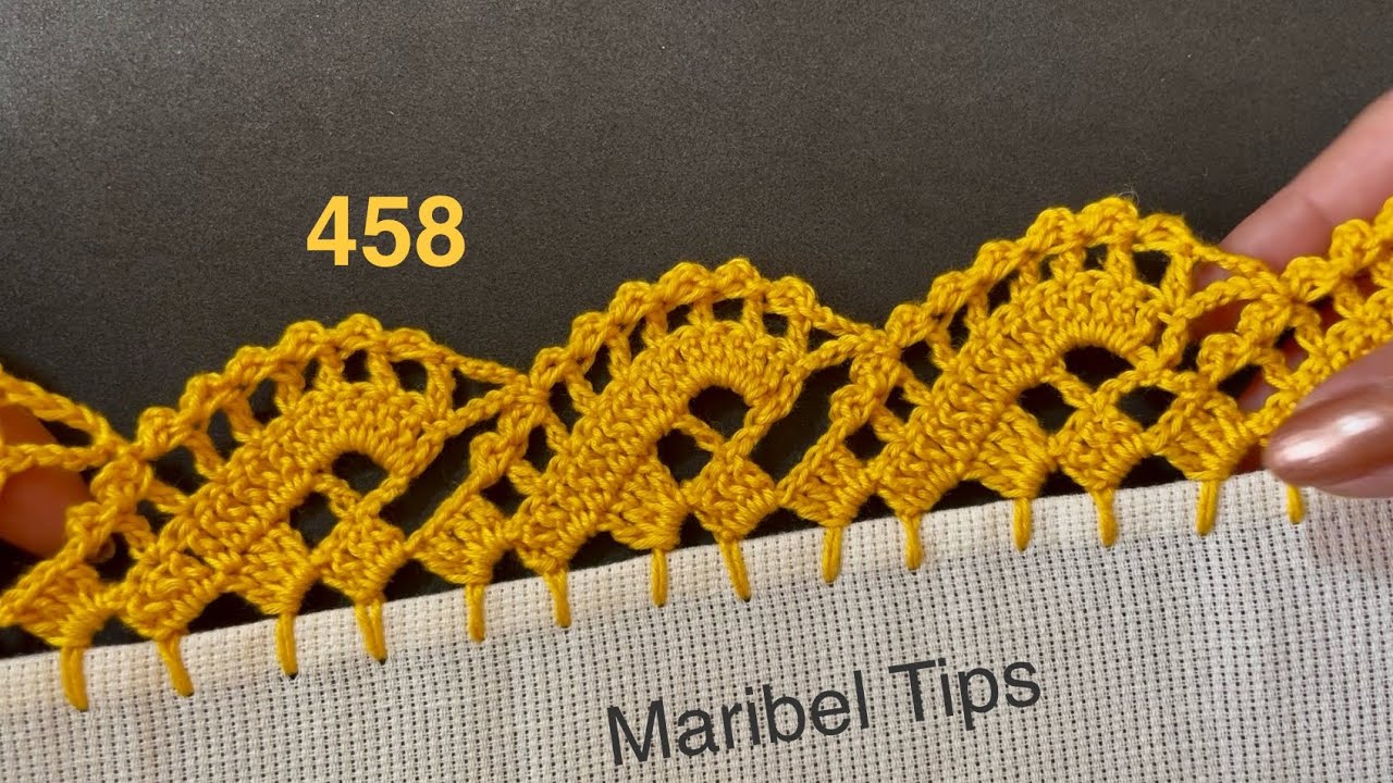 PUNTILLA 458🧵 UN INVENTO + FACIL Y RAPIDA ORLLA  DE UNA VUELTA,