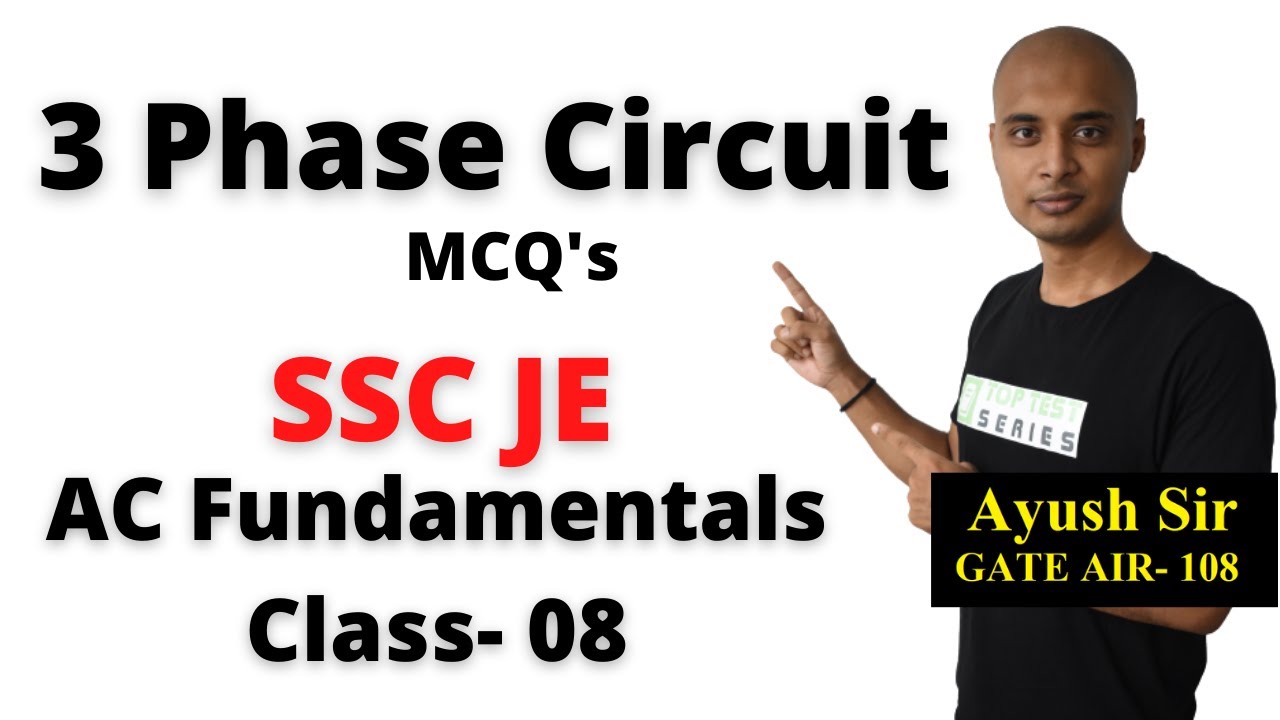 3 Phase Circuit MCQ's Questions with Solutions in Hindi, AC Fundamentals SSC JE Class- 8