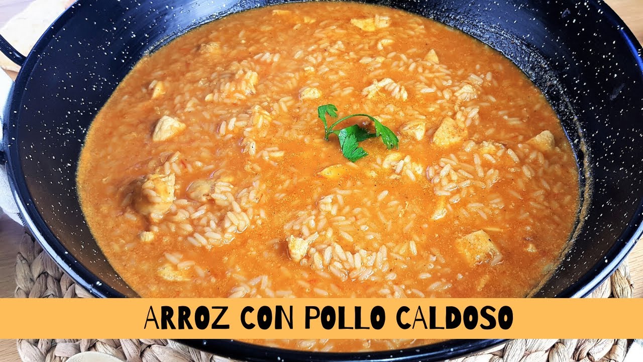 ARROZ con POLLO Caldoso (Receta de cuchara) Con MUY POCOS ingredientes