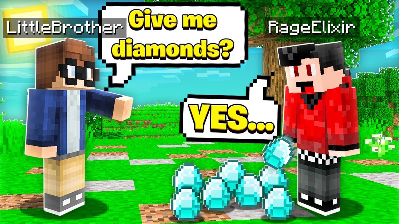 I Said YES to My LITTLE BROTHER For 24 HOURS in Minecraft! - REALMS EP53