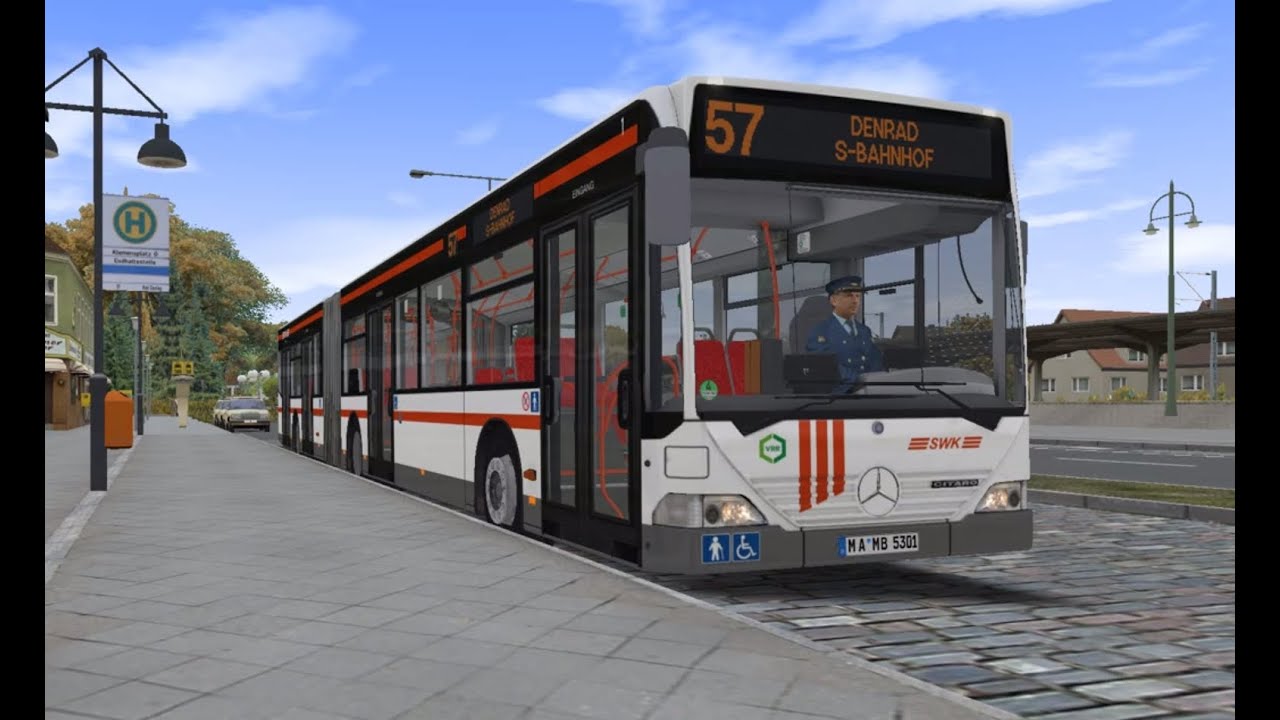 OMSI 2. Map Krefrath, Line 57, Mercedes-Benz O530 G. Part 1