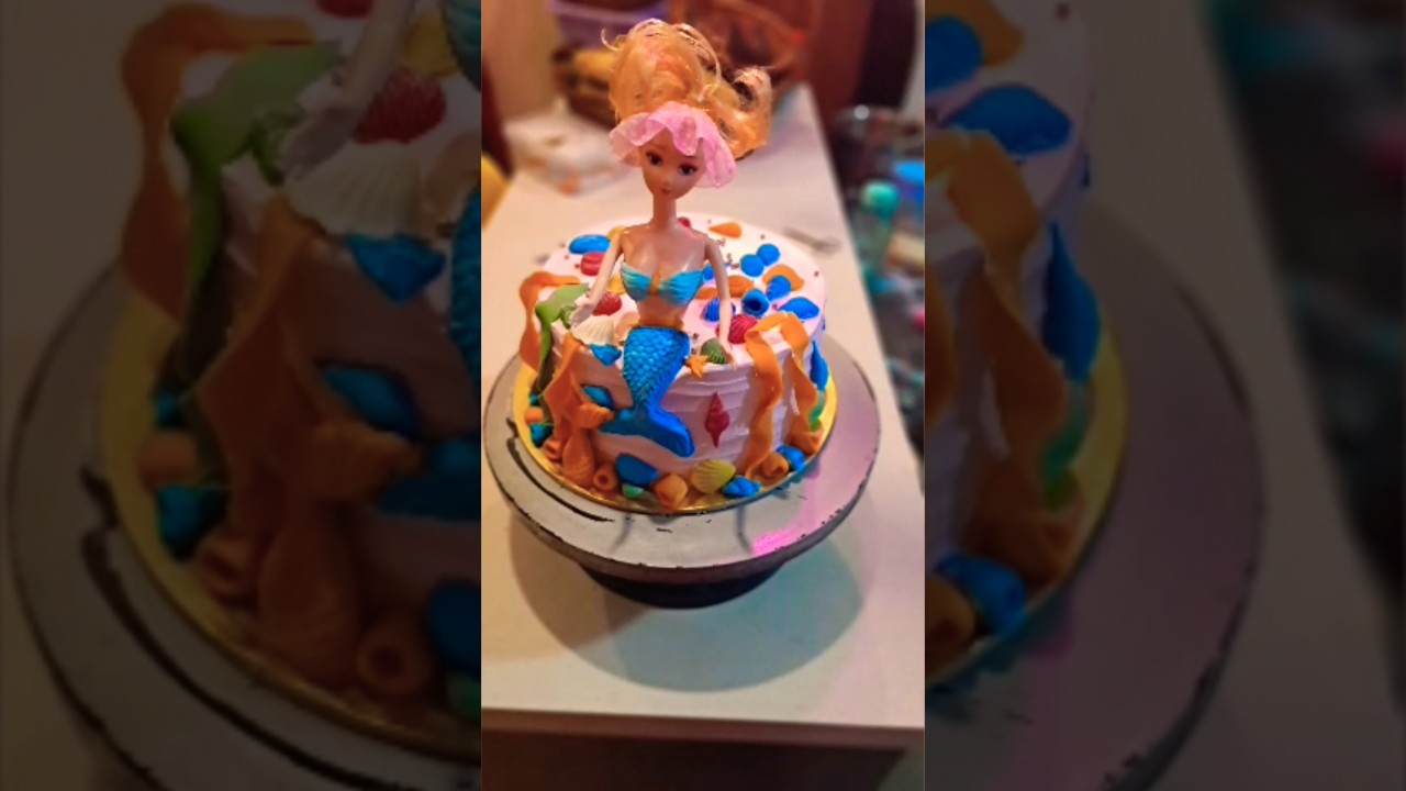 Mermaid theme cake 