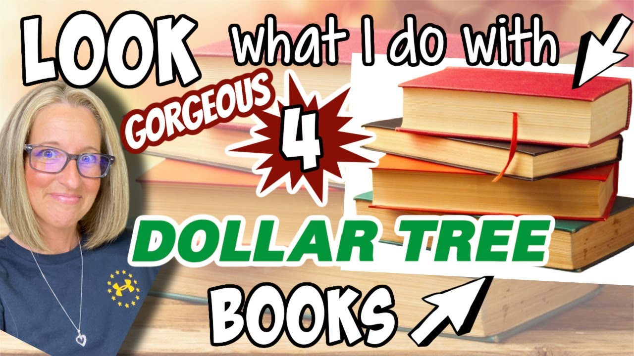 LOOK what I do with 4 Dollar Tree BOOKS | ABSOLUTELY GORGEOUS!