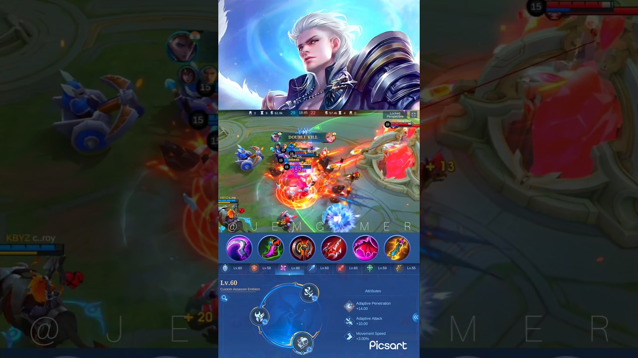 Global top alucard one hit build mlbb #ml #mlbb #alucard #mobilelegend