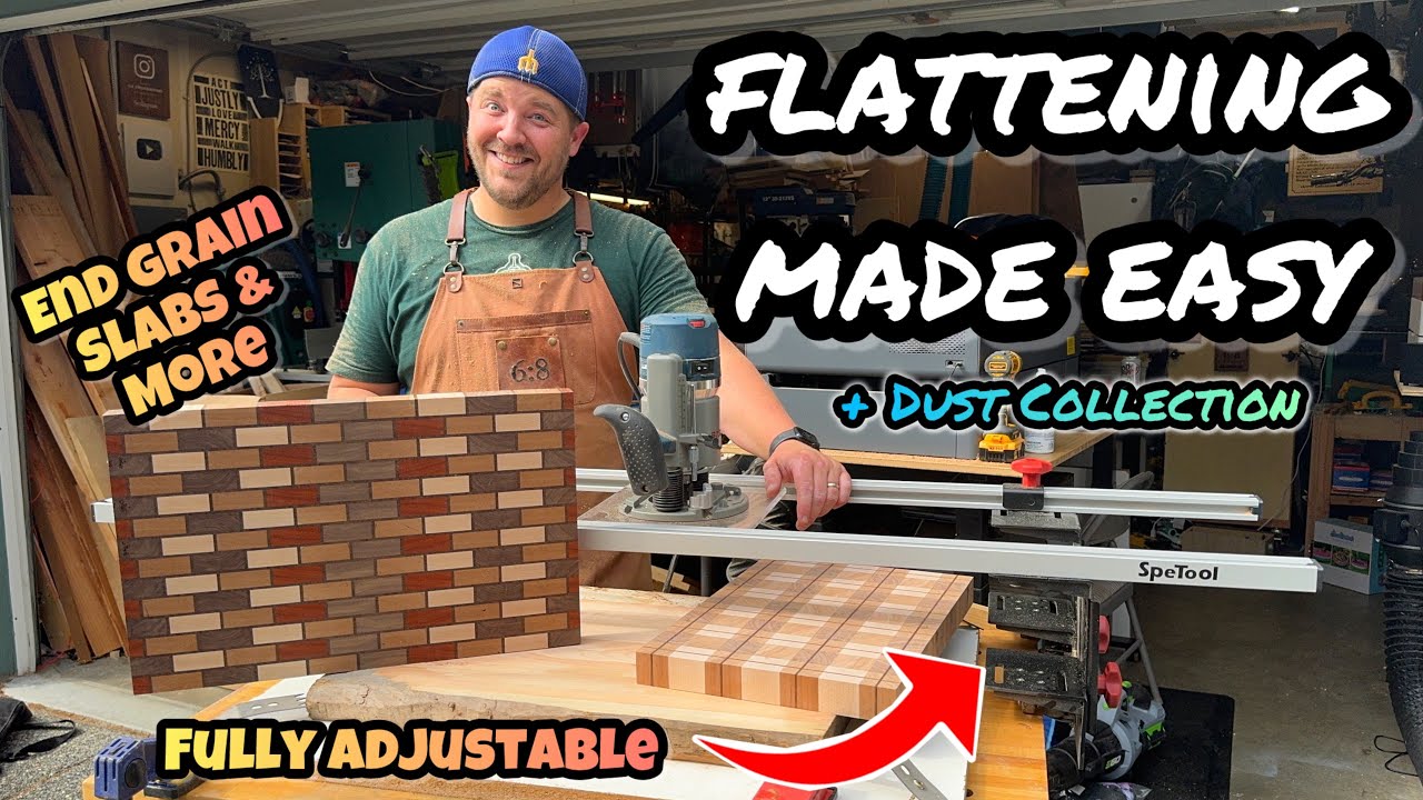 SpeTool Machinist Grade Router Sled & Dust Collection: Wood Flattening Made Easy