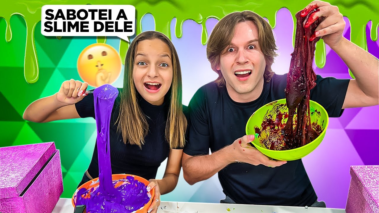QUEM ACERTAR A RESPOSTA SABOTA A SLIME | SLIME SABOTADO | TIO LUCAS E LAILA