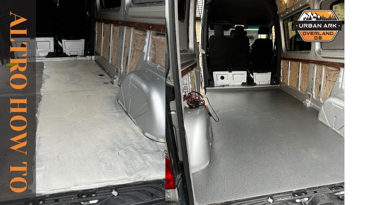Ep7 SPRINTER VAN BUILD CAMPERVAN FLOORING ALTRO VINYL