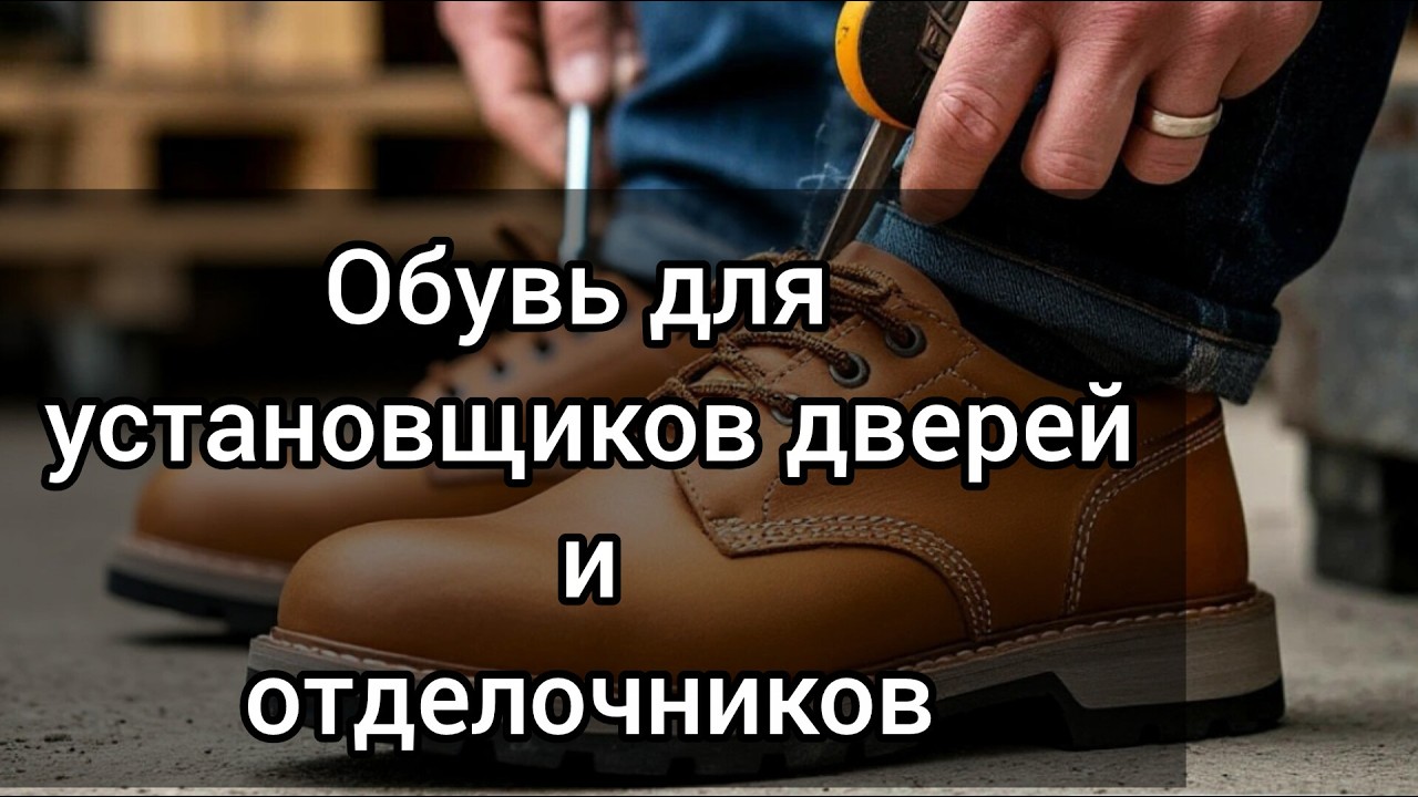 Обувь для работы установщика дверей и отделочника.