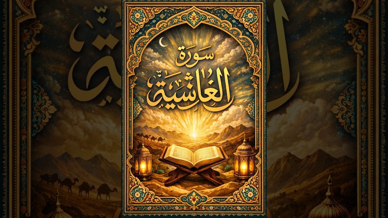 سورة الغاشية حفص  ( Surah Algashiya ( The Overwhelming#اكسبلور #learnarab #arabic