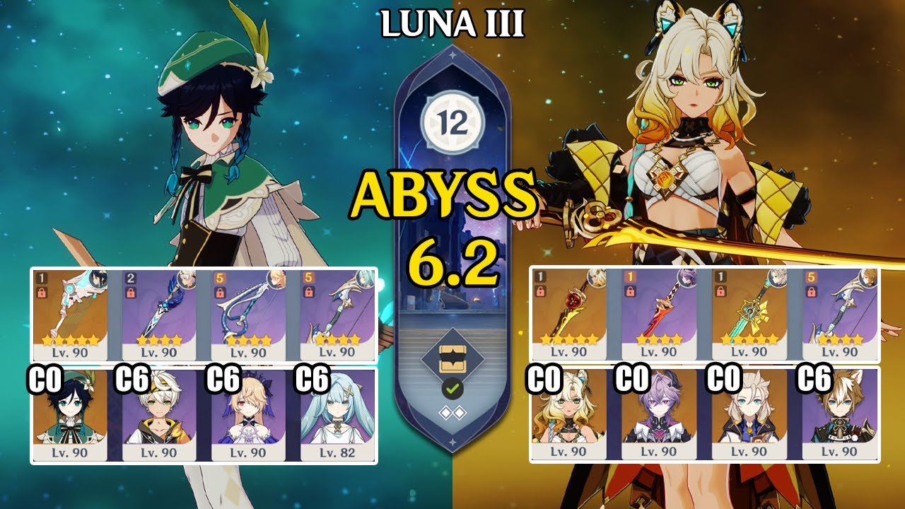C0 Venti 4 Star Team & C0 Xilonen DPS Build | Spiral Abyss 6.2 | Genshin Impact 【原神】