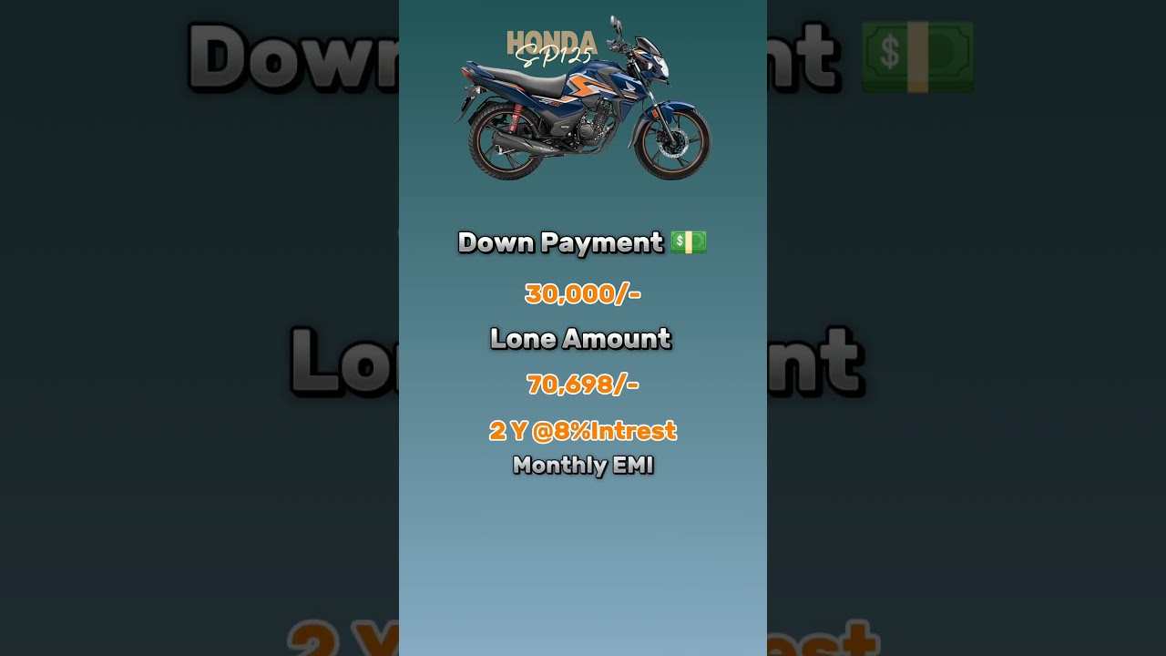 HONDA SP125 Bike EMI Details ll SP 125 bike Details #honda #bike #finance @desijugad02