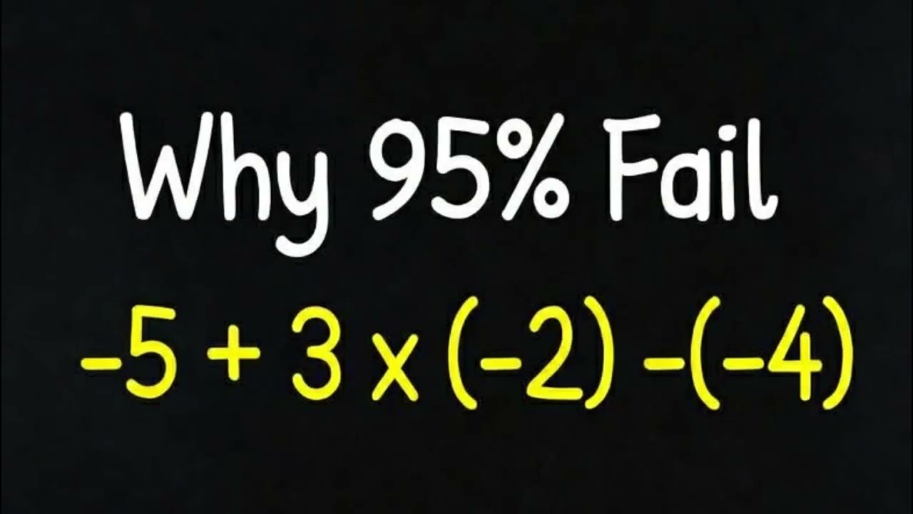 ✅ Most People Get This Wrong! -5 + 3 × (-2) − (-4) (Order of Operations)