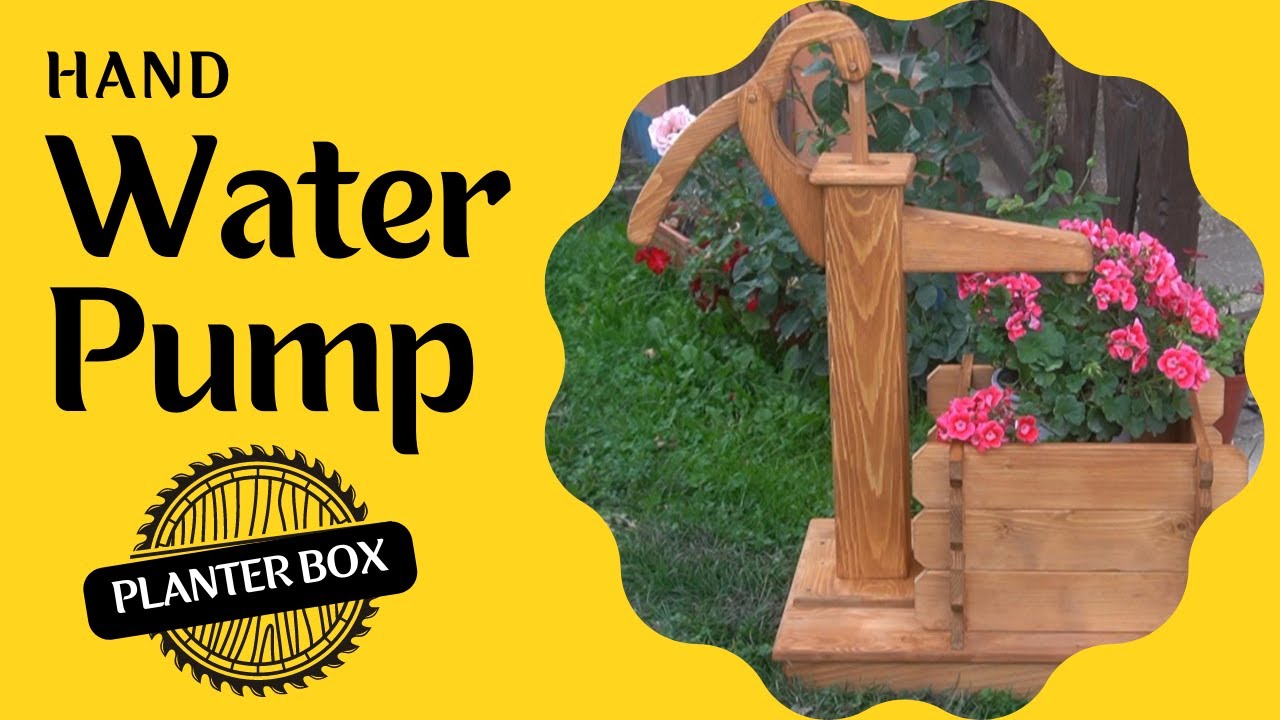Wood Hand Pump Planter Box | Easy DIY Project