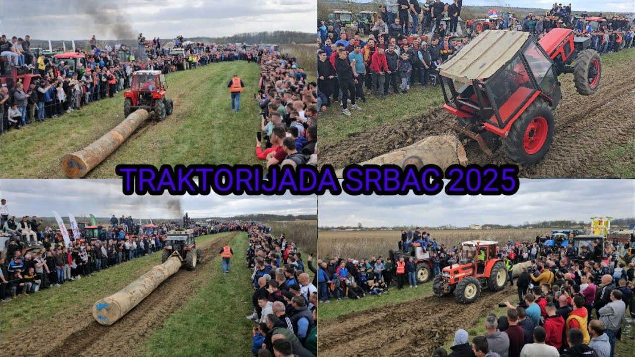 Traktorijada Srbac 2025 vožnje trupca sve kategorije FULL VIDEO 4K