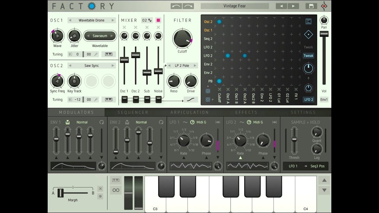 FACTORY Synth by Sugar Bytes - A Demo & Tour of this Amazing Synth for your iPad