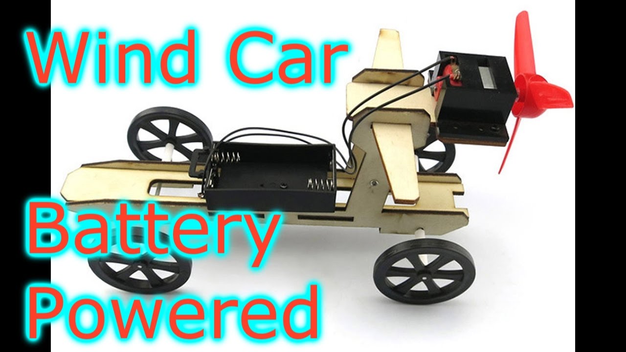 Wind Car Model Battery Operated Build and Drive Educational Toy Kit Propeller