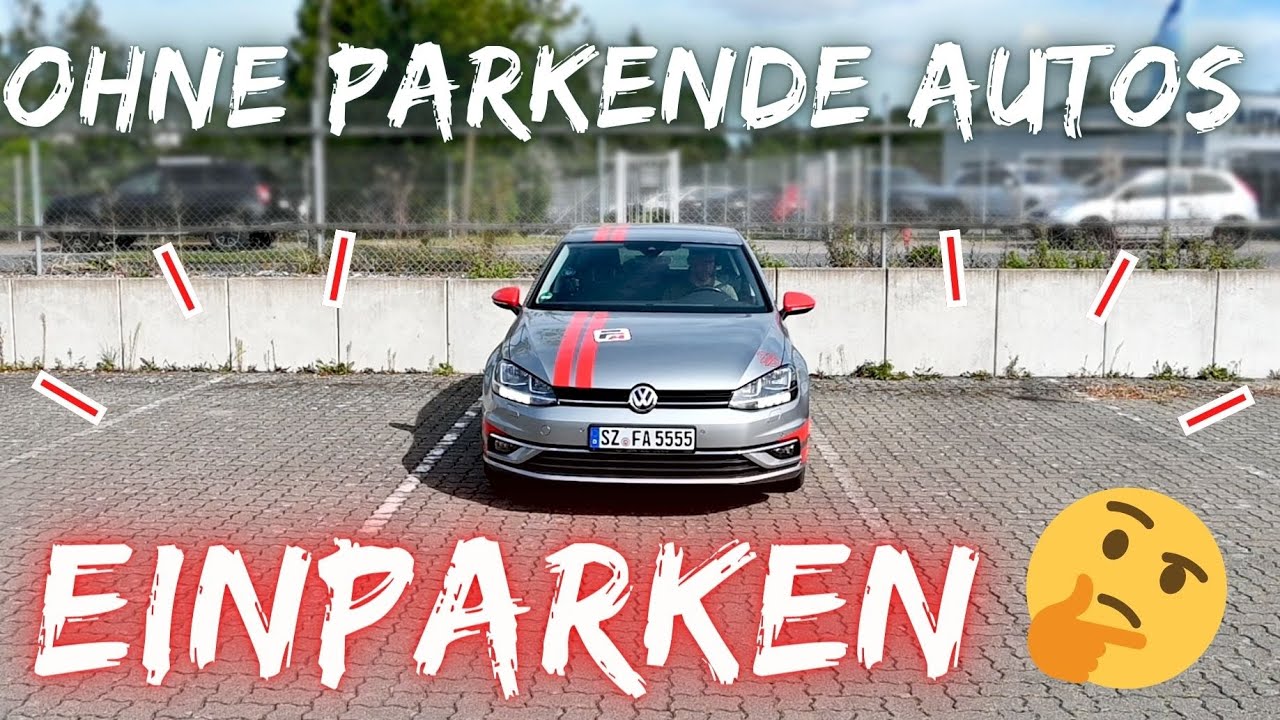 Richtig EINPARKEN - Teil 3: Rückwärts ohne parkende Autos [Grundfahraufgabe] PKW 🚗