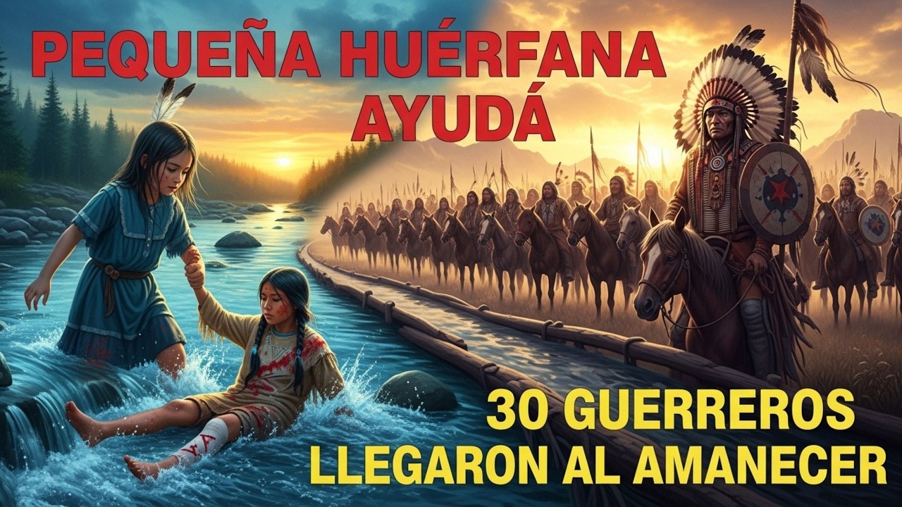 Huerfanito Ayudó a Niña Indígena Coja a Cruzar el Río — Al Amanecer, Llegaron 30 Guerreros