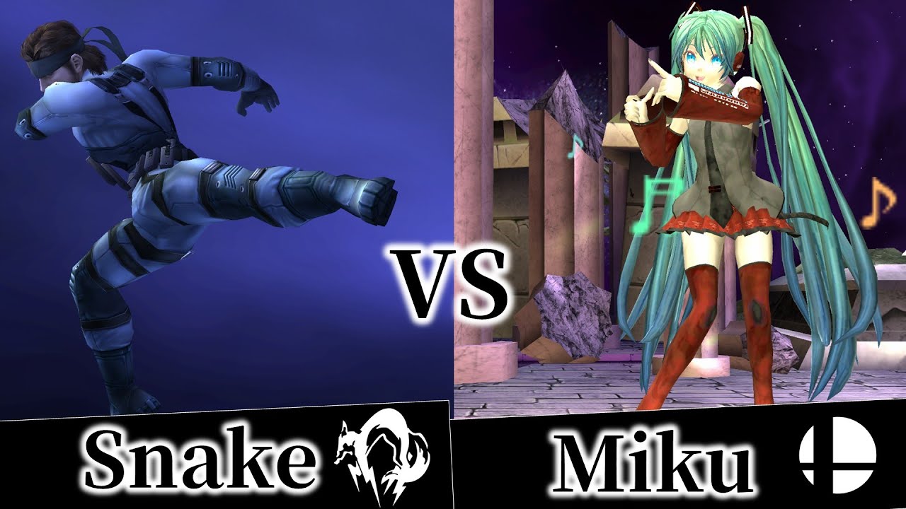 【スマブラX】 スネーク VS 初音ミク【スマブラハック】