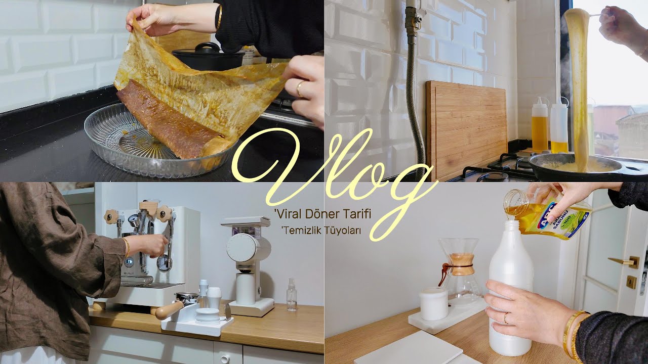 35| Sessiz Vlog 🌿 Viral Döner Tarifi 🍖 Ev Rutini & Kahve Köşesi