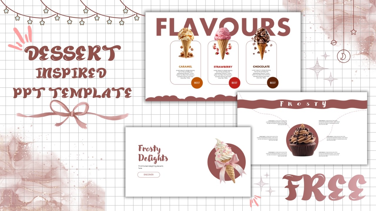 Desserts Aesthetic and Animated PowerPoint Template Full Tutorial | Free Template
