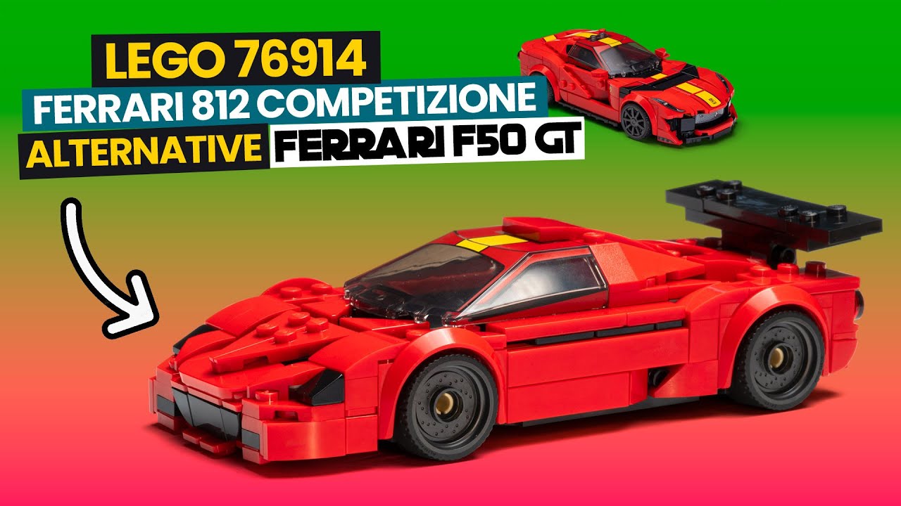 76914 Ferrari 812 competizione ▷ F50 GT - Lego Speed Champions Alternative MOC Tutorial