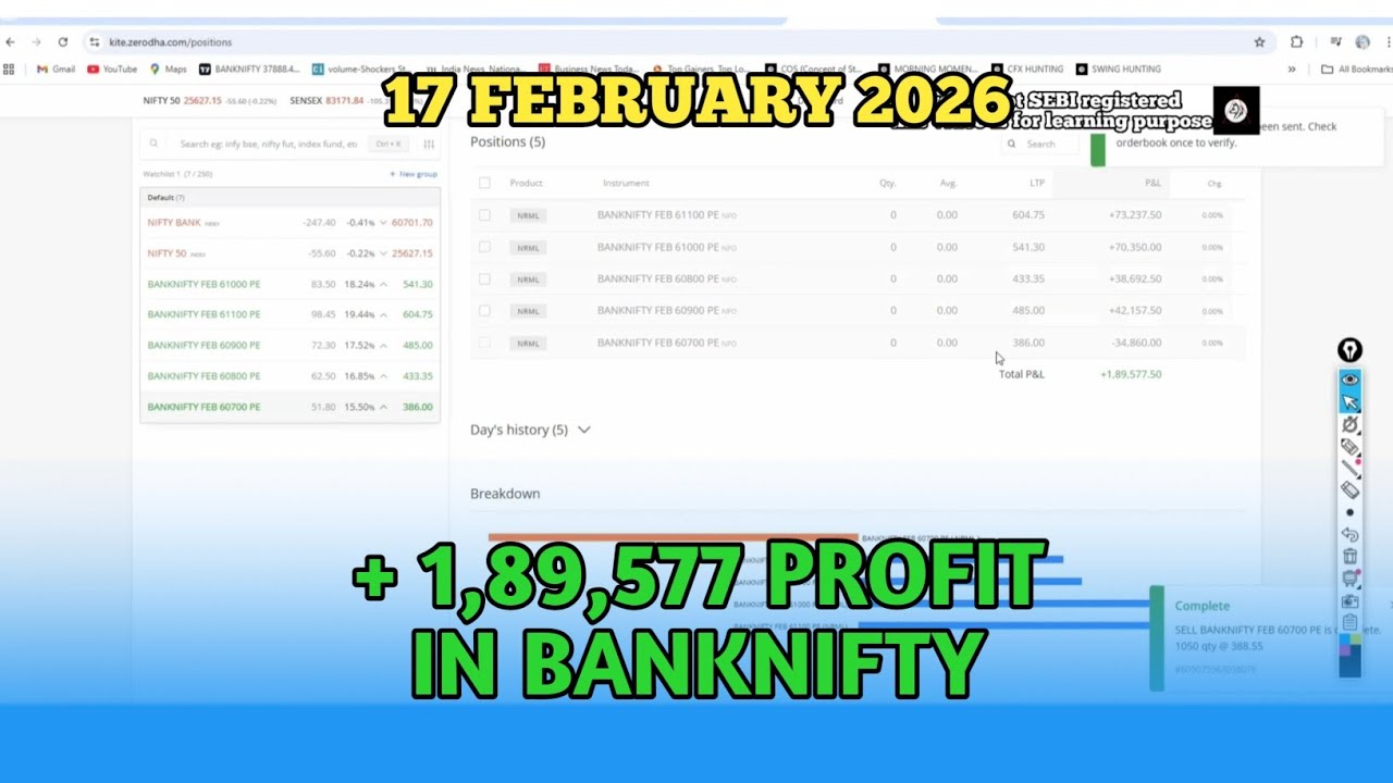 Banknifty SL HUNTING Trade | 17 FEB 2026