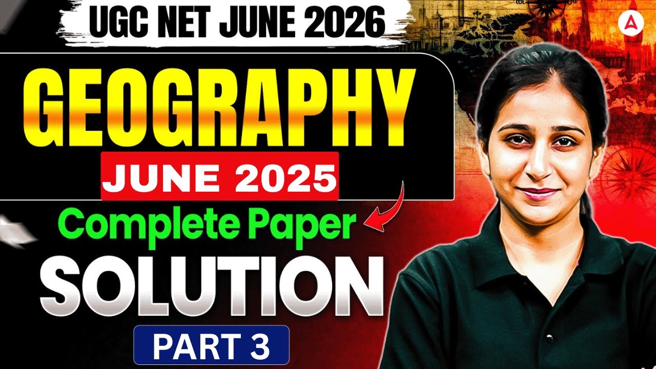 UGC NET Geography | UGC NET Geography June 2025 Paper Solution | UGC NET Geography PYQ By Preeti Mam