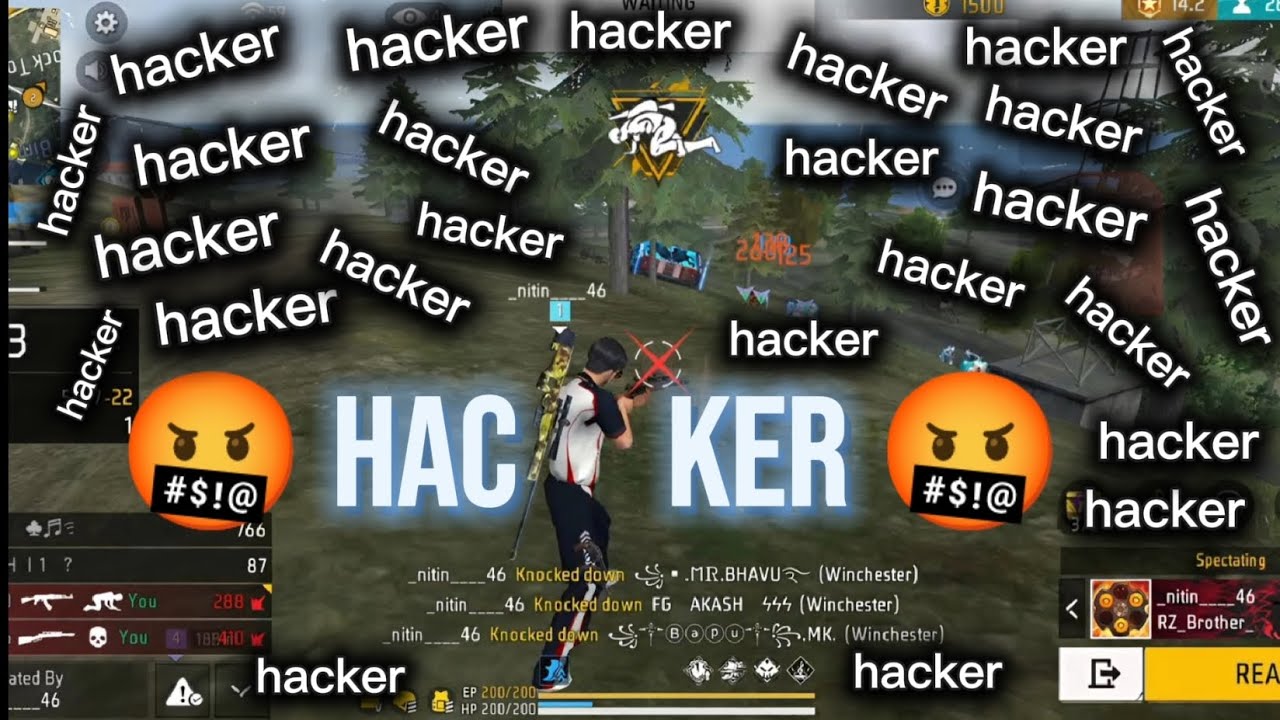 free fire br rank hacker 🤬 #freefire #brranked #hacker 